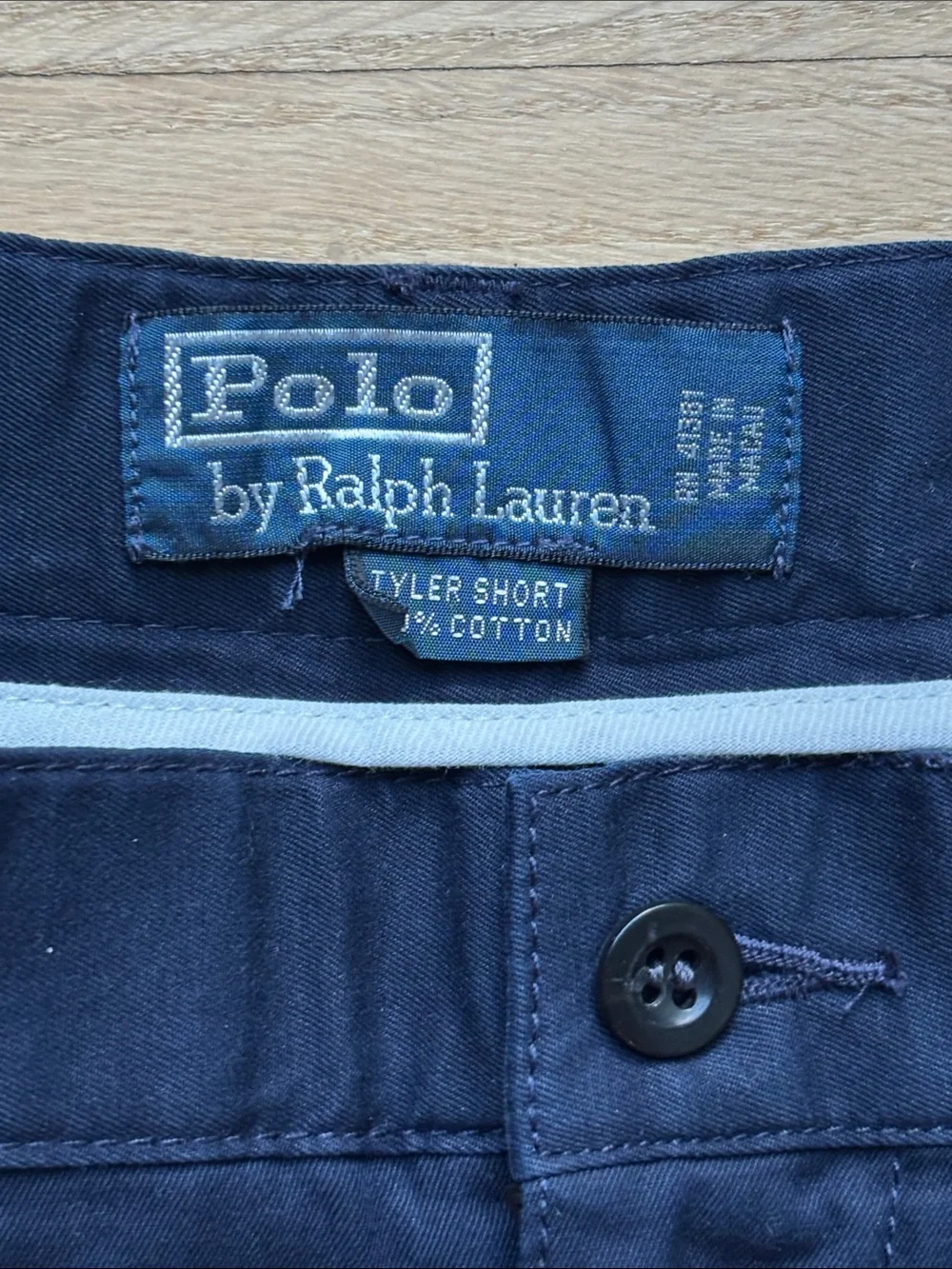 VTG Polo Ralph Lauren Shorts Men’s Size 34 Tyler Short Navy Blue Pleated Chino